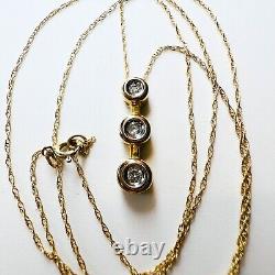 10K Gold Diamond Necklace 18.15 CTTW Journey Pendant Anniversary Gift