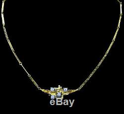 18 Karat Gold Necklace by Lapponia Björn Weckström c. Finland 1983 w 4 diamonds