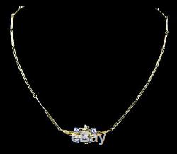 18 Karat Gold Necklace by Lapponia Björn Weckström c. Finland 1983 w 4 diamonds
