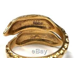 1960s Vintage David Andersen Saga 14K Gold Over Sterling Silver Viking Ring