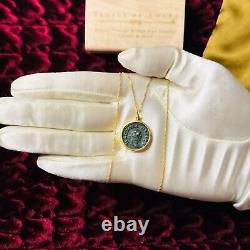 22k Gold Ancient Roman Coin Necklace 24 Alexandria Egypt Maximianus Tetradrachm