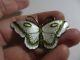 2 Vintage Hroar Prydz Norway Sterling Guilloche Enamel Butterfly Pin/brooch-nr