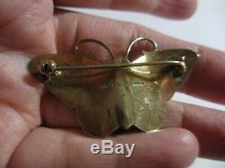 2 Vintage Hroar Prydz Norway Sterling Guilloche Enamel Butterfly Pin/brooch-nr