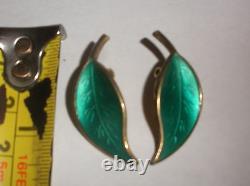 2 pairs of earrings brooch set Vintage David Andersen Norway Sterling Silver 925