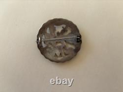 830S Silver Antique Norway Celtic Knight Pin Brooch