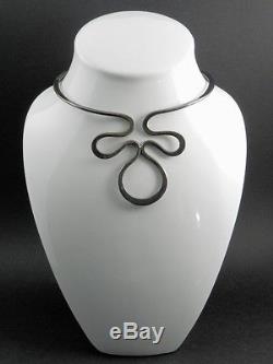 925S Norway Design Plus Studio Modernist Sterling Silver Choker Necklace