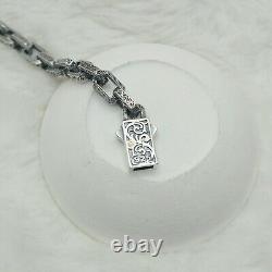 925 Sterling Silver Curb Link Chain Patterned Bracelet, Cuban Link Silver Chain