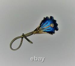 AKSEL HOLMSEN NORWAY orchid Brooch Pin 2 ¾ Vintage Estate Jewelry