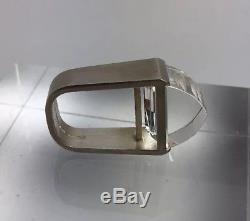 A. Fausing Rey Urban Sterling Silver Ring With Cut Crystal- Unisex 1975 1976