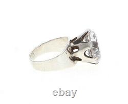 A Gustav Dahlgren & Co 1969 silver & rock crystal ring Vintage Scandinavian