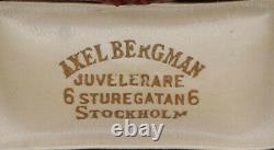 A small old Scandinavian Jewelry box Axel Bergman Stockholm Vintage Jewelers