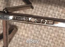Alton Swedish Vintage Sterling Silver Modernist Large Clear Gem Necklace