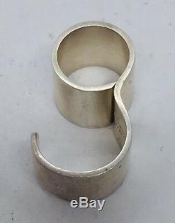 Andreas Mikkelsen Denmark Vintage Modernist Sterling Silver Double Finger Ring