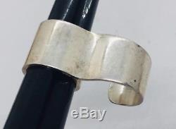 Andreas Mikkelsen Denmark Vintage Modernist Sterling Silver Double Finger Ring