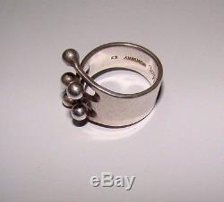 Anna Greta Eker Norway Vintage Modernist Sterling Silver Ring