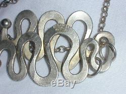Anna Greta Eker (age) Norway Designs Sterling Curves Necklace- MID Century