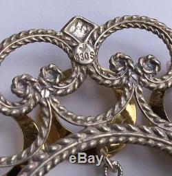 Antique HUGE Norwegian Silver 830 Sylvsmidja Solje Bunad WEDDING Brooch Pins