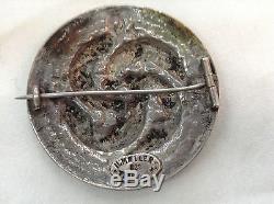 Antique Henrik Moller Trondheim 830 Silver Brooch Pin NORWAY