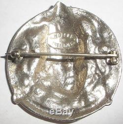 Antique Norwegian Norway Henrik Moller Trondhjem Silver 830 Dragestil brooch