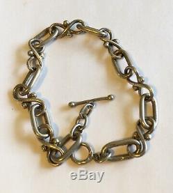 Antique Sterling Georg Jensen Link/Charm Bracelet 8 Long