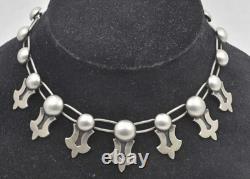 Antique Sterling Silver MACHINIST Mid Century NOS E BYRNE LIVINGSTON Necklace