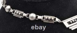 Antique Sterling Silver MACHINIST Mid Century NOS E BYRNE LIVINGSTON Necklace