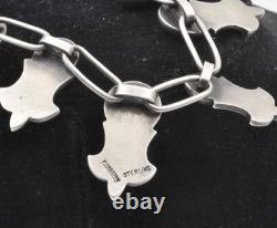 Antique Sterling Silver MACHINIST Mid Century NOS E BYRNE LIVINGSTON Necklace