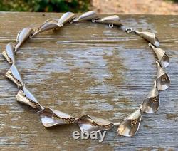 Anton Michelsen Calla Lily Necklace by Gertrude Engel Rougie Sterling Denmark