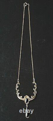 Arne Nordlie Antique Vintage Norwegian Sterling Silver and Enamel Necklace