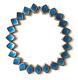 Atelier Borgila Stockholm Sterling Silver Blue Enamel Modernist Choker Necklace