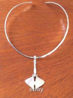 Authentic Vintage Silver Christoffersen Butterfly Neckring Choker Norway Jewelry