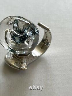 BJÖRN WECKSTRÖM Ring Sterling Silver Acrylic Lapponia Finland 1979