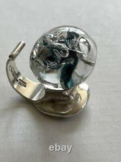 BJÖRN WECKSTRÖM Ring Sterling Silver Acrylic Lapponia Finland 1979
