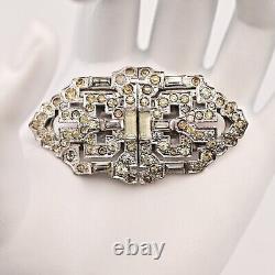 BOUCHER Antique Original Vintage Designer Deco Double Dress Clip Duette Brooch