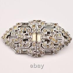 BOUCHER Antique Original Vintage Designer Deco Double Dress Clip Duette Brooch