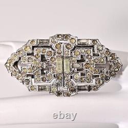 BOUCHER Antique Original Vintage Designer Deco Double Dress Clip Duette Brooch