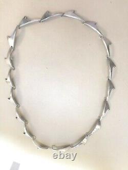 Bent Knudsen Vintage Sterling Silver Necklace and Bracelet Set Denmark