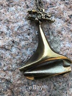 Bjorn Weckstrom for Finnish LAPPONIA Flaming Bronze Modernist Necklace