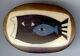 Bodil Nielsen Denmark Modernist Vintage Wood Inlay Fish Pin Brooch