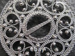 Brooch Silver 830 Scandinavia Vintage Design Traditional Costumes Viking Letters