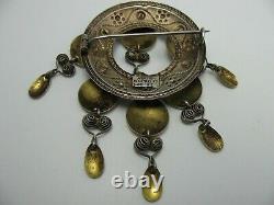 Brooch Silver 925 Gold Plated Leif Johan Hansen Norway Costume Jewelry