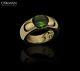 Cartier 18K Gold Ring Tourmaline Ellipse With Box A941