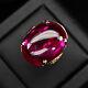 Classically Pinkish Red Ruby Cabochon 33Ct 925 Sterling Silver Handmade Rings