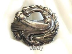 Coro Norseland 1940's Georg Jensen Scandinavian Bird Sterling Silver Pin Brooch