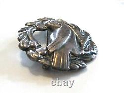 Coro Norseland 1940's Georg Jensen Scandinavian Bird Sterling Silver Pin Brooch