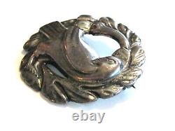 Coro Norseland 1940's Georg Jensen Scandinavian Bird Sterling Silver Pin Brooch