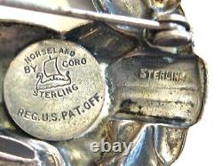 Coro Norseland 1940's Georg Jensen Scandinavian Bird Sterling Silver Pin Brooch