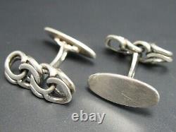 Cufflinks Silver 830 Denmark Vintage Design Knotted