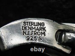 Cufflinks Silver 925 N E From Denmark Vintage Design From Approx. 1970