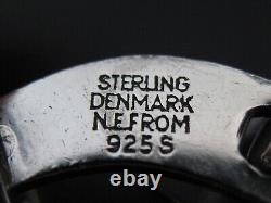 Cufflinks Silver 925 N E From Denmark Vintage Design From Approx. 1975